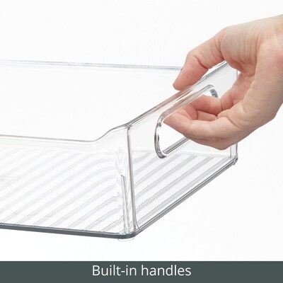 iDESIGN Medium Stackable Plastic Storage Bin, Clear, 2/Pack (03062W)