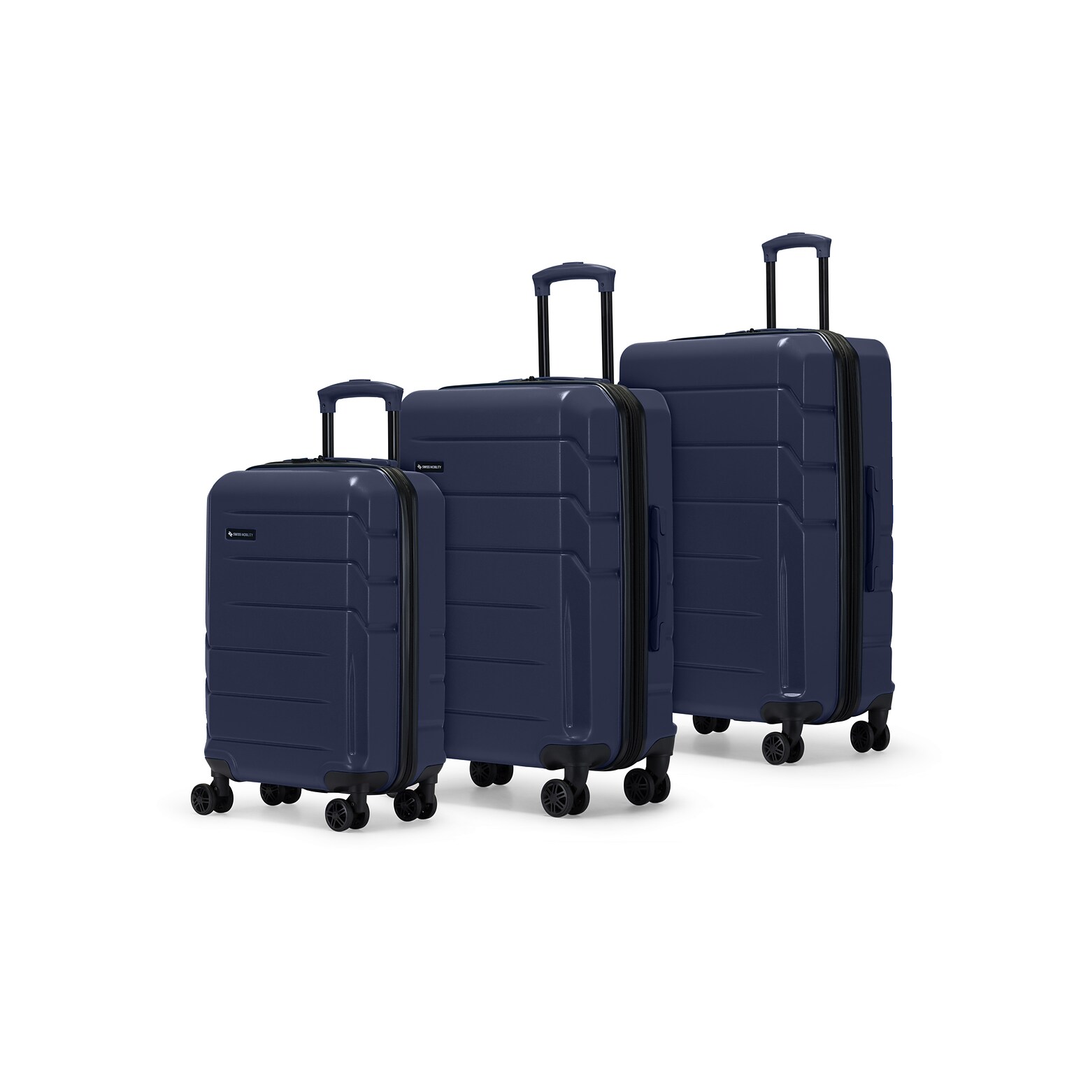 Swiss Mobility DXB Collection 3-Piece Hardside Spinner Luggage Set, Shadow (HLG6303SMSHADOW)
