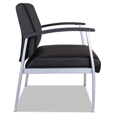 Alera metaLounge Series Fixed Arm Polyurethane Bariatric Guest Chair, Black (ALEML2219)