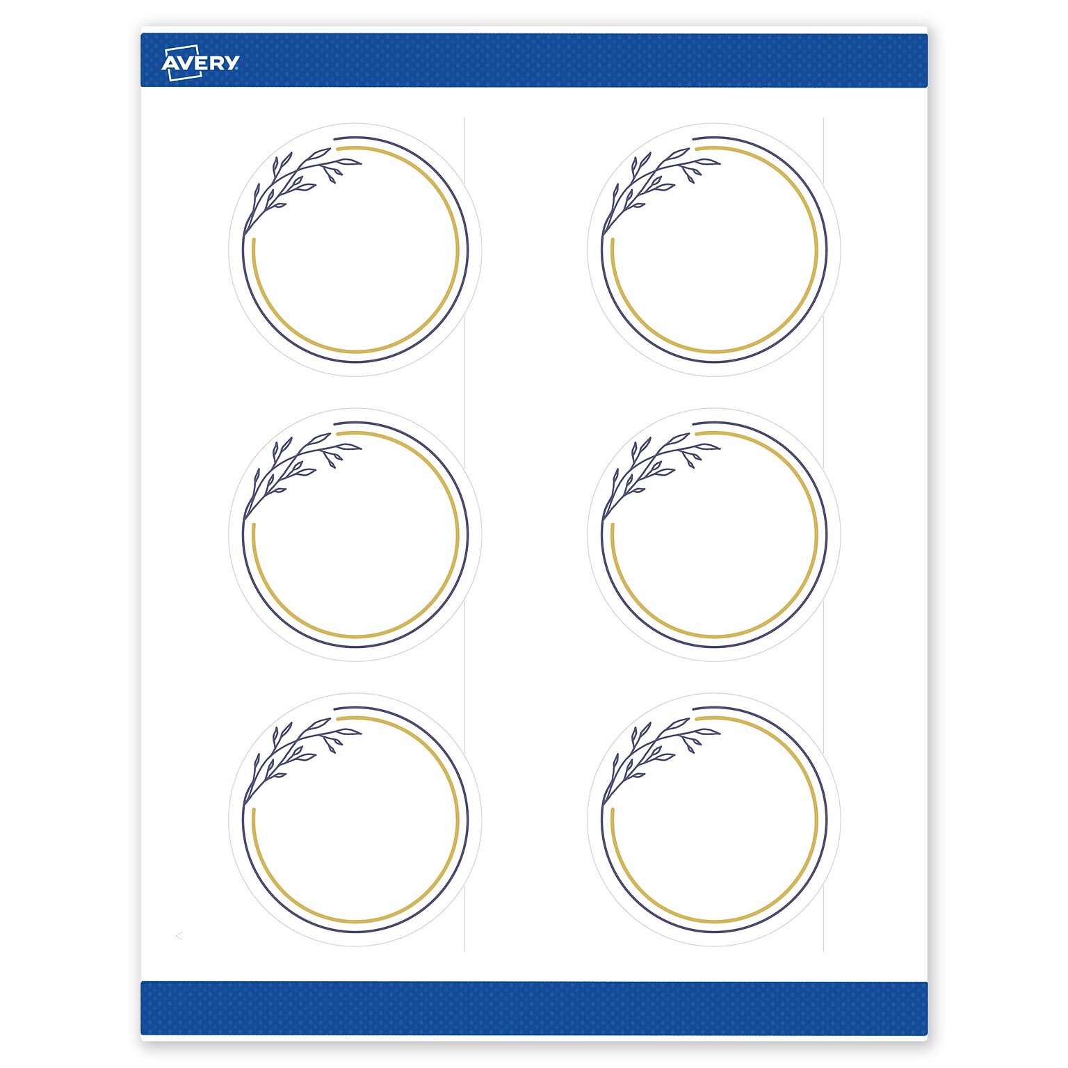 Avery Laser/Inkjet Circle Multipurpose Labels, 3 Dia., White, 60/Pack (S00DNG)