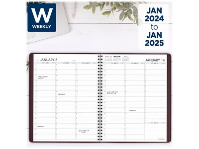 2024 AT-A-GLANCE 8.25" x 11" Weekly Appointment Book, Winestone (70-950-50-24)