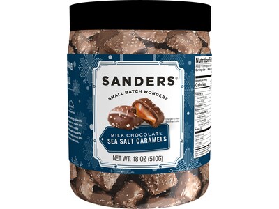 Sanders Small Batch Wonders Milk Chocolate Sea Salt Caramels, 18 oz. (30855)
