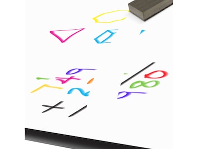 Correll 96"W x 18"D Foldable Training Room Table, Dry-Erase Markerboard, Frosty White/Black (ST1896DE-80)