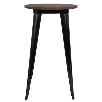 Flash Furniture Metal/Wood Restaurant Bar Table, 41.5"H, Black (CH5108040M1BK)