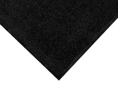 M+A Matting ColorStar Commercial Wiper Entrance Floor Mat, Smooth, 4' x 6' Solid Black (100446140)