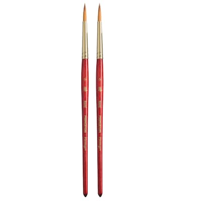 Princeton Heritage Short Handle Watercolor Synthetic Round Brush, 2/Pack (PBXP4050R6-2)