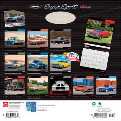 2026 BrownTrout Chevy Super Sport 12 x 12 Monthly Wall Calendar (9798330707638)