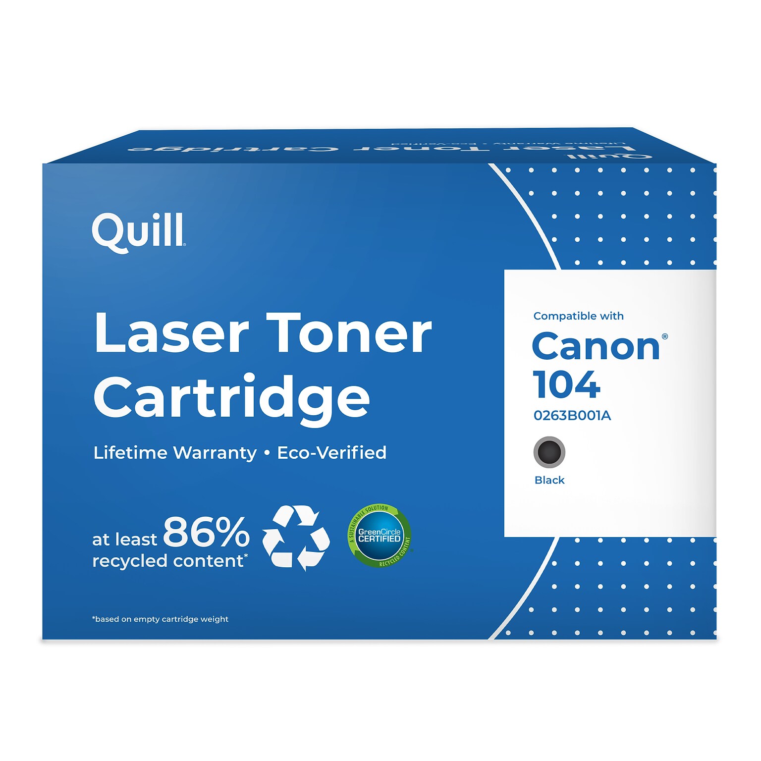 Quill Brand Remanufactured Canon® 104 (0263B001AA) Black Laser Toner Cartridge (100% Satisfaction Guaranteed)