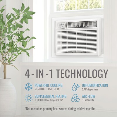 Keystone 230-Volt 23,200 BTU Window Air Conditioner with Remote, White (KSTHW25B)