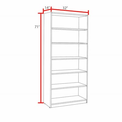 Regency Legacy Collection 71" 5-Shelf High Bookcase, Cherry (LBC7132CH)