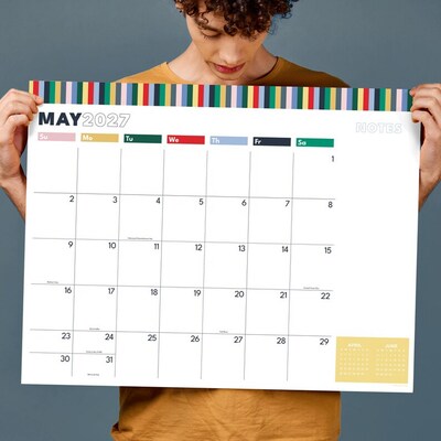 2027 TF Publishing Long Weekend 17" x 12" Monthly Desk or Wall Calendar, Multicolored (27-8504)