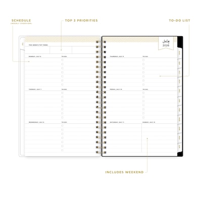 2026-2027 Blue Sky Day Designer Ophelia 5 x 8 Academic Year Weekly & Monthly Planner, Plastic Cover (158163)