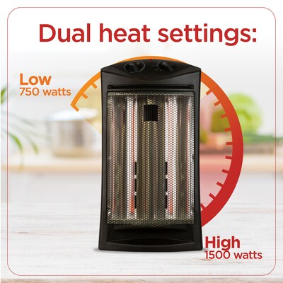 Black & Decker 1500-Watt Portable Infrared Electric Tower Heater, Black (BHTI06)