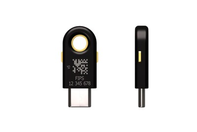 Yubico YubiKey 5C FIPS USB-C Security Key, Black (992-20005)