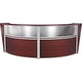 Regency Marque 124.5W Curved Reception Desk Workstation, Mahogany (77312MH)