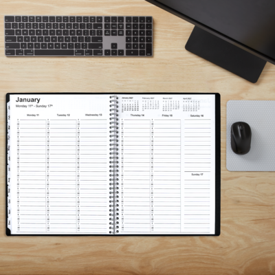 2026 Staples 8" x 11" Weekly & Monthly Appointment Book, Black (ST21488-26)