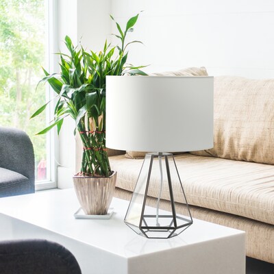 Lalia Home Transparent Triagonal Table Lamp, Brass (LHT-4009-BR)