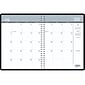 2024-2025 House of Doolittle 8.5" x 11" Academic Monthly Planner, Leatherette Cover, Black (26502-25)