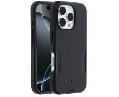 OtterBox Commuter MagSafe Phone Case for iPhone 16 Pro, Shock Absorbing, Black (77-99699)