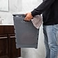 Mind Reader Foldable Plastic Laundry Hamper with Lid, Gray (FOLHAMP61-GRY)