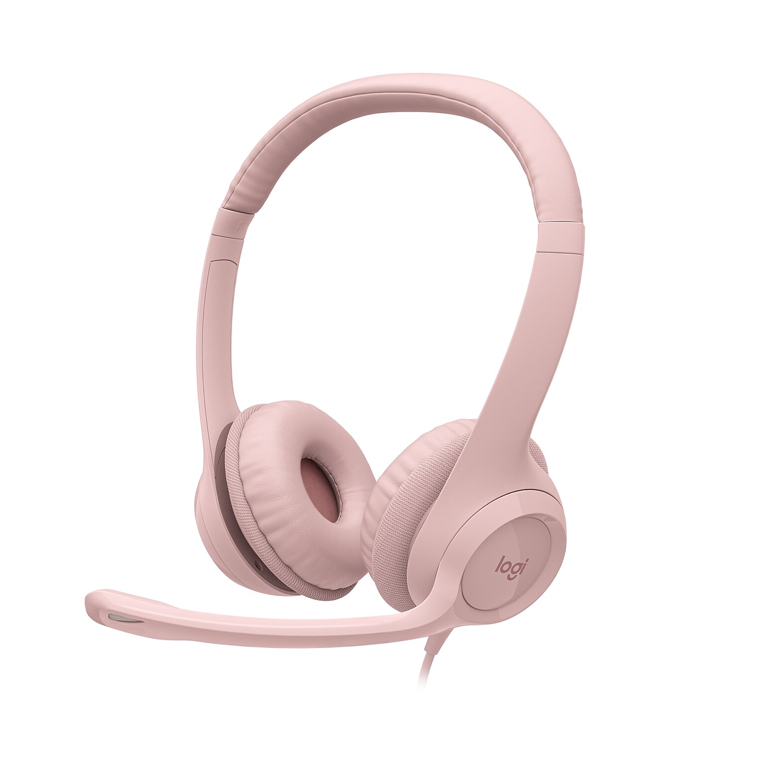 Logitech H390 USB-A Stereo Phone & Computer Headset, Rose (981-001280)
