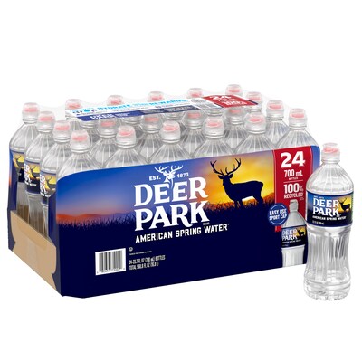 Deer Park Sport Cap 100% Natural Spring Water, 23.7 oz., 24/Carton (12255163)