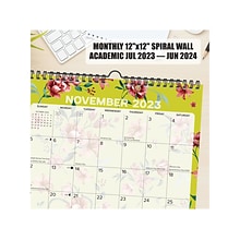 2023-2024 Willow Creek Modern Floral 12 x 12 Academic Monthly Wall Calendar (38345)