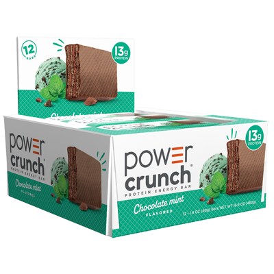 Power Crunch Chocolate Mint Protein Bar, 16.9 oz., 12 Bars/Box (XUS44275)