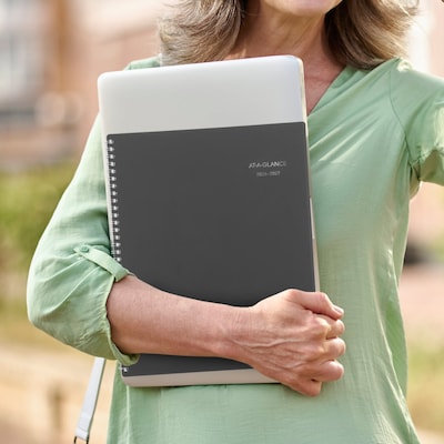 2026-2027 AT-A-GLANCE DayMinder 8.5" x 11" Academic Monthly Planner, Plastic Cover, Charcoal (AYC470-45-27)