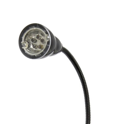 Creekwood Home Sleek Essentials 22.75" Basic Clip On LED Light with Flexible Gooseneck, Black (CWD-1009-BK)