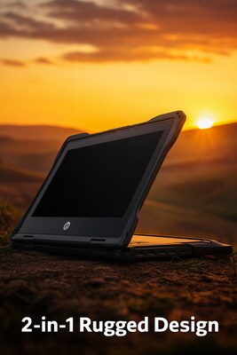 SaharaCase Venture Series Case for HP Fortis x360 11 Chromebook (2in1) G3,G4,G5 EE, Shock-Absorbing, Clear/Black