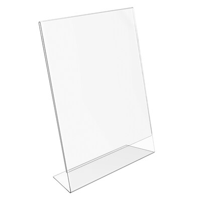 Deflecto Classic Image Slanted Sign Holder, 8.5 x 11, Clear Plastic (69701)