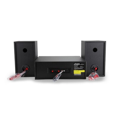 Victor Milwaukee 50 Watt Desktop CD Stereo Wireless Bluetooth System, Silver (VDTS-4450-SL)