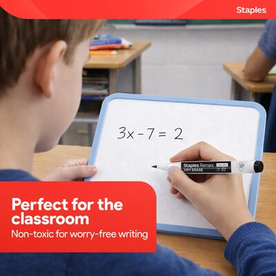 Staples Remarx Dry Erase Marker, Ultra Fine Tip, Black, 36/Pack (ST62956)