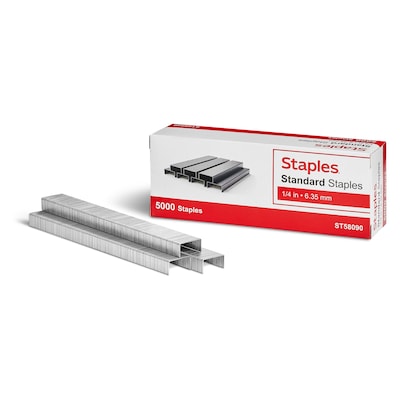 Staples Standard Staples, 1/4 Leg Length, 5000 /Box (TR58090)