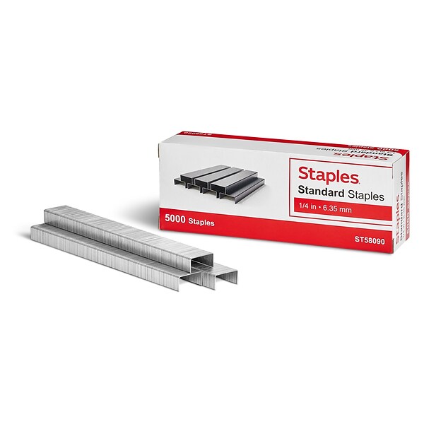 Quill Brand® Standard Staples, 1/4Leg Length, 5,000/Box (35065)