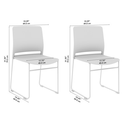 Bush Business Furniture Envision Stackable Chairs, Black, 2/Set (CH4003BLP-03)