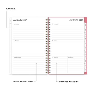 2027 Blue Sky Fly By 5 x 8 Calendar Year Weekly & Monthly Planner, Plastic Cover (140196-27)