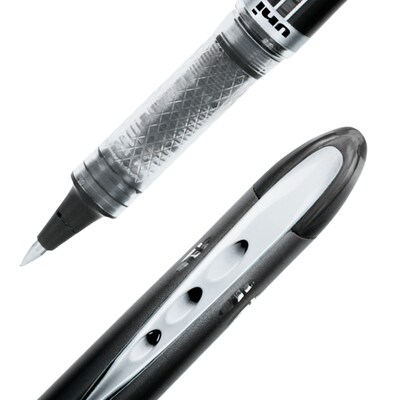 uniball Vision Elite Rollerball Pens, Micro Point, 0.5mm, Black Ink, 12/Pack (69000)