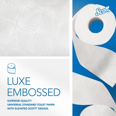 Scott Professional Essential Recycled Toilet Paper, 2-ply, White, 473 Sheets/Roll, 80 Rolls/Case (13217)