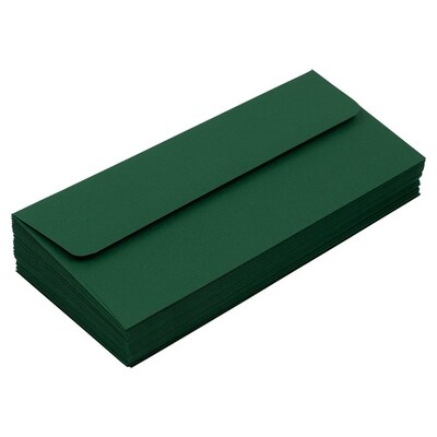 JAM Paper #10 Business Envelope, 4 1/8" x 9 1/2", Dark Green, 50/Pack (21514959I)