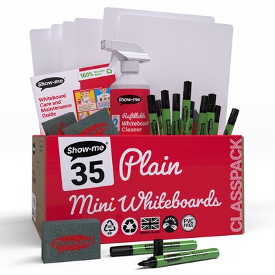 Show-me Mini Whiteboard Kit, Assorted Colors, 35/Set (EPTCSMBX)