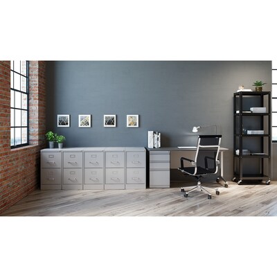 Hirsh Commercial Grade 2-Drawer Vertical File Cabinet, Letter-Width, Light Gray, 22 Deep (20405)