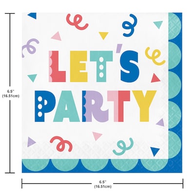 Creative Converting Party Patterns Birthday Plates and Napkins Kit, Multicolored, 48/Pack (DTC9507E2G)