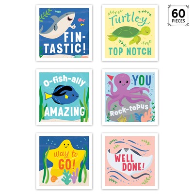 Creative Teaching Press Sea Friends Reward Stickers, Multicolored, 60/Pack, 6/Packs/Bundle (CTP11019-6)