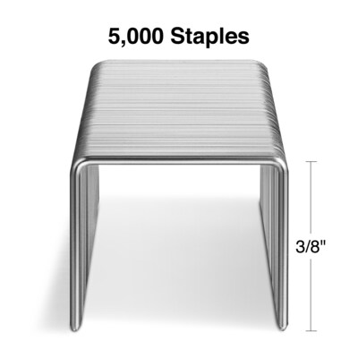 Staples High-Capacity Staples, 3/8" Leg Length, 5000/Box (TR58093)