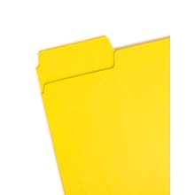 Smead SuperTab Reinforced File Folder, 3 Tab, Letter Size, Yellow, 100/Box (11984)