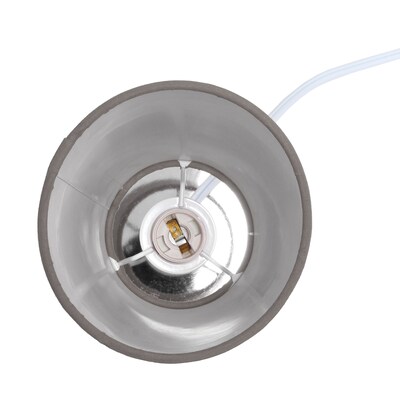 Creekwood Home Chrome Slanted 12.4" LED Table Lamp, Grey (CWT-1012-GY)