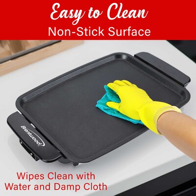 Brentwood 1,200-Watt Electric Ceramic Griddle, Black (TS-810)