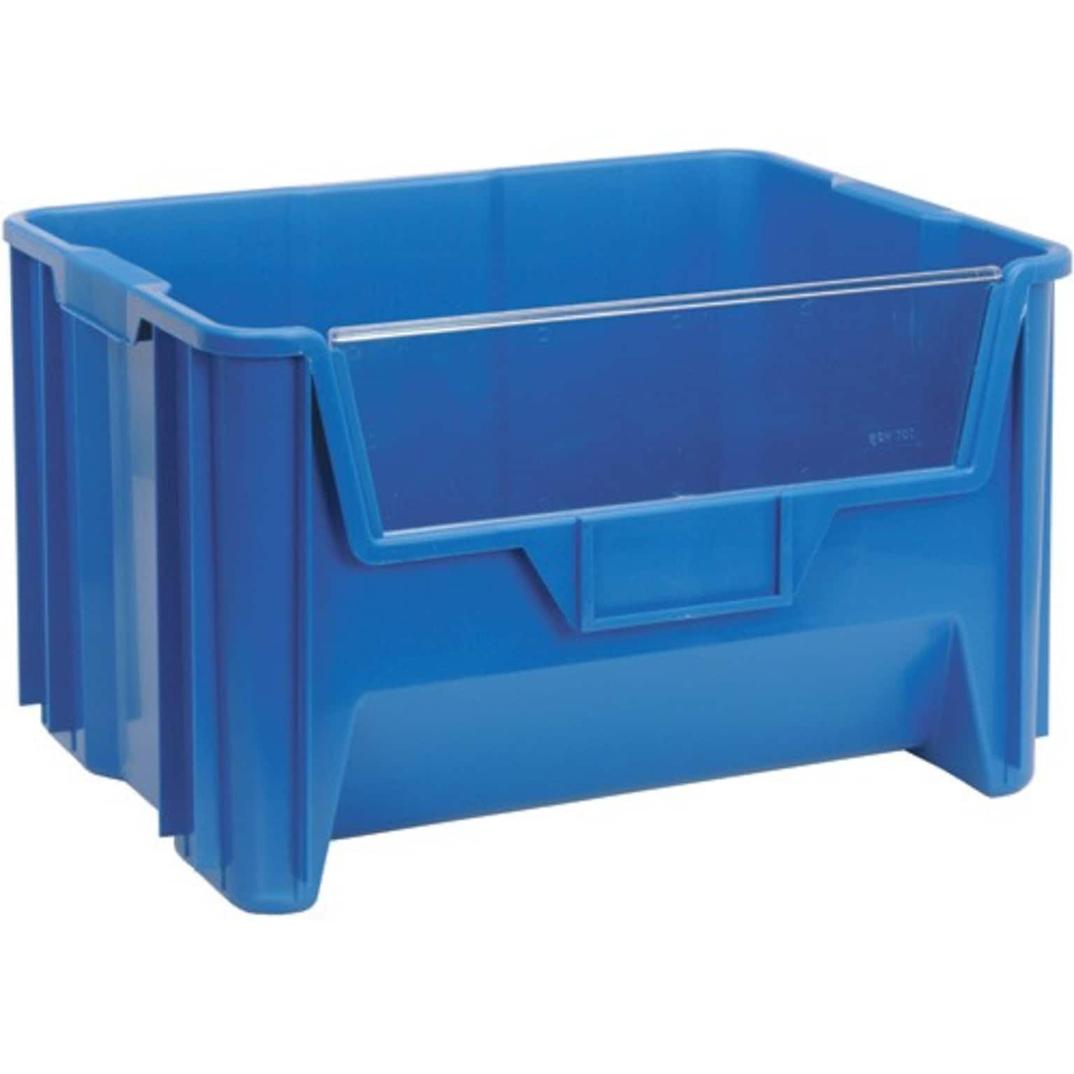 Quantum Storage Systems Ultra Giant Stackable Bins Windows, 15 1/4 x 19 7/8 x 12 7/16, 3/Carton (WGH700)